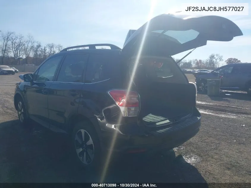 2018 Subaru Forester 2.5I Limited VIN: JF2SJAJC8JH577027 Lot: 40713098