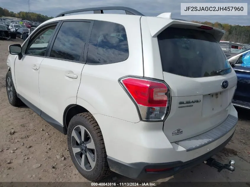 JF2SJAGC2JH457960 2018 Subaru Forester 2.5I Premium