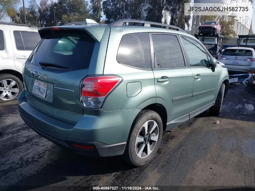 2018 Subaru Forester 2.5I Premium VIN: JF2SJAGC6JH582735 Lot: 40867027