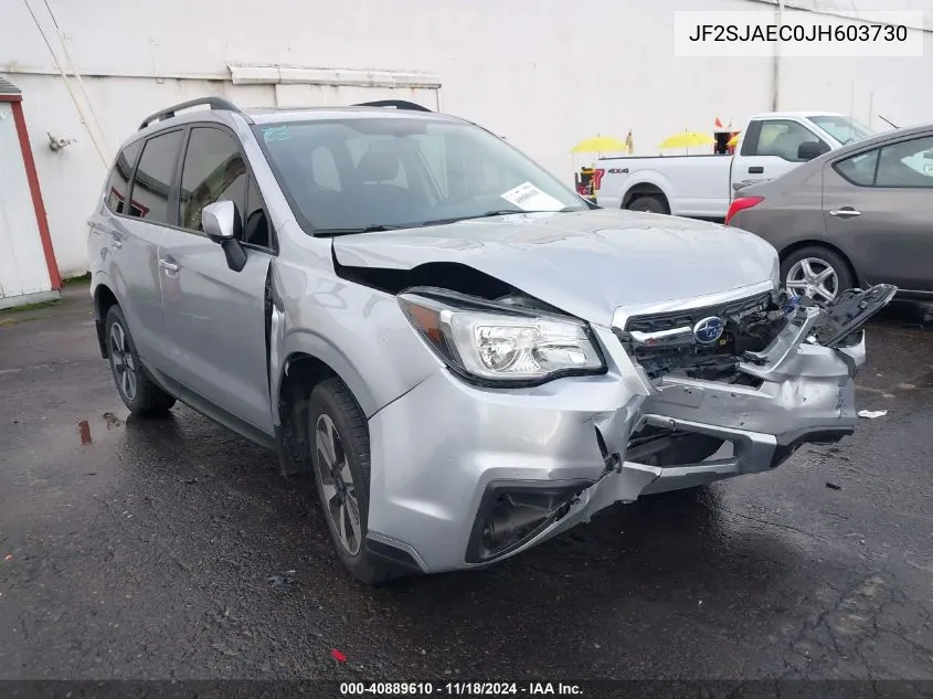 2018 Subaru Forester 2.5I Premium VIN: JF2SJAEC0JH603730 Lot: 40889610