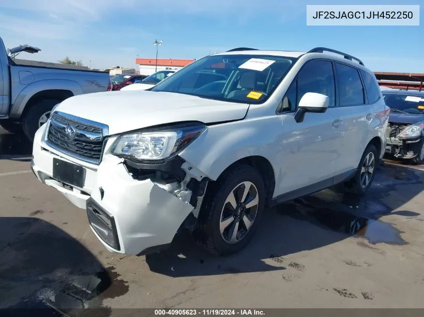 2018 Subaru Forester 2.5I Premium VIN: JF2SJAGC1JH452250 Lot: 40905623