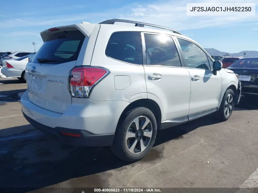 2018 Subaru Forester 2.5I Premium VIN: JF2SJAGC1JH452250 Lot: 40905623