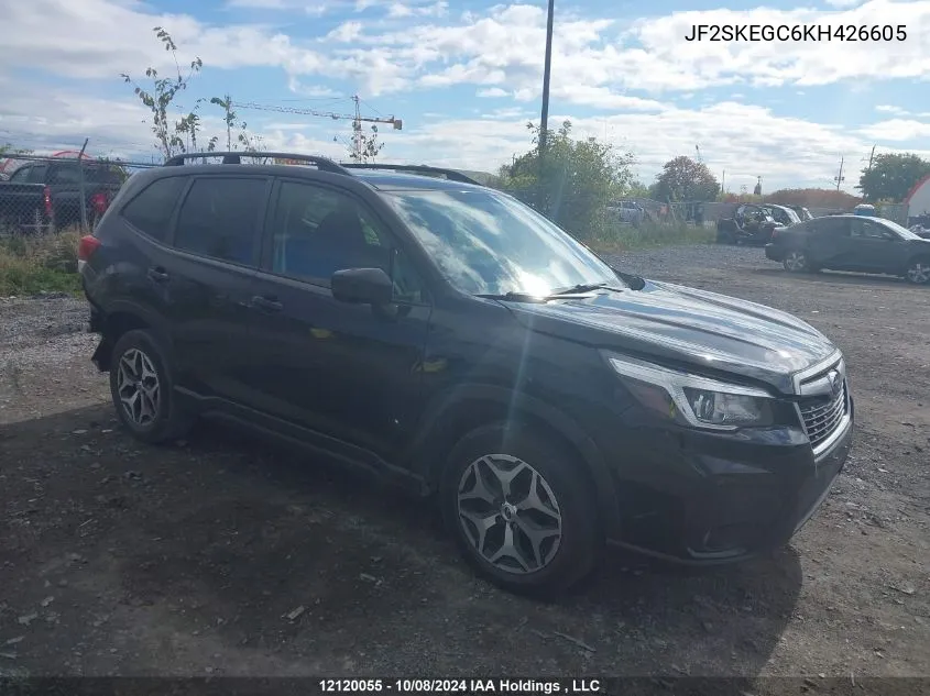 2019 Subaru Forester VIN: JF2SKEGC6KH426605 Lot: 12120055