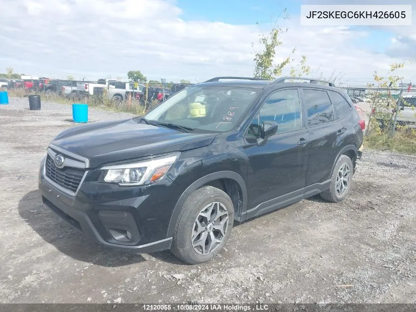 2019 Subaru Forester VIN: JF2SKEGC6KH426605 Lot: 12120055