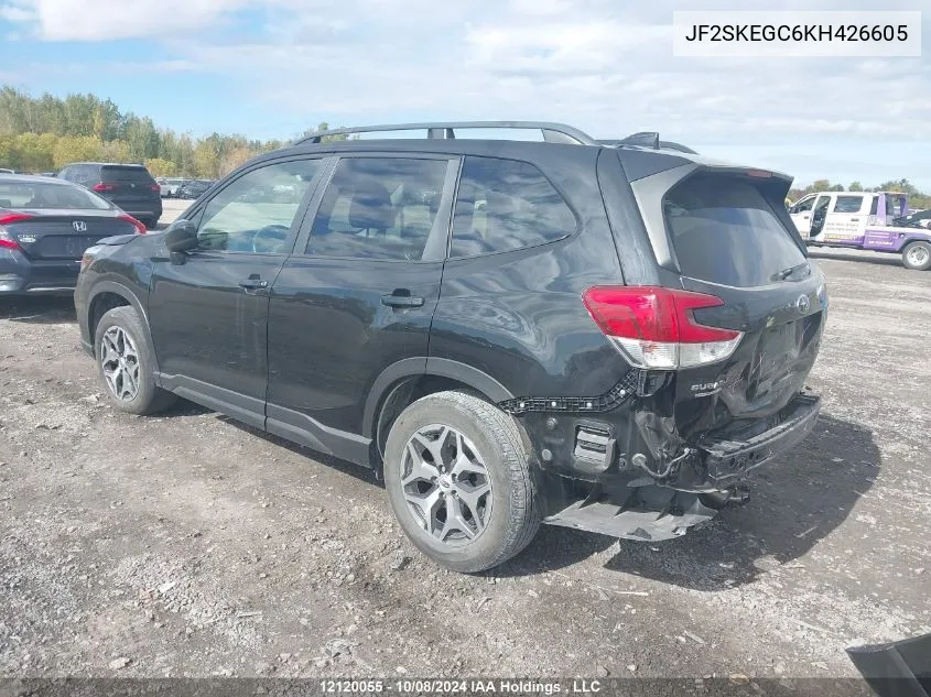 2019 Subaru Forester VIN: JF2SKEGC6KH426605 Lot: 12120055