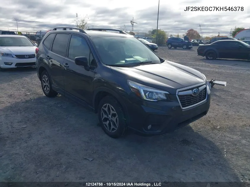 2019 Subaru Forester VIN: JF2SKEGC7KH546378 Lot: 12124758