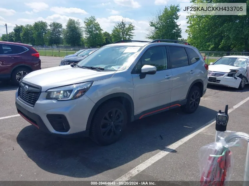 2019 Subaru Forester Sport VIN: JF2SKAJCXKH433705 Lot: 39464649