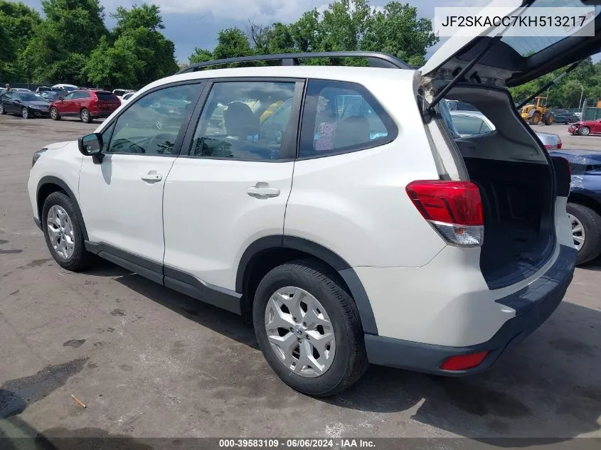 2019 Subaru Forester VIN: JF2SKACC7KH513217 Lot: 39583109