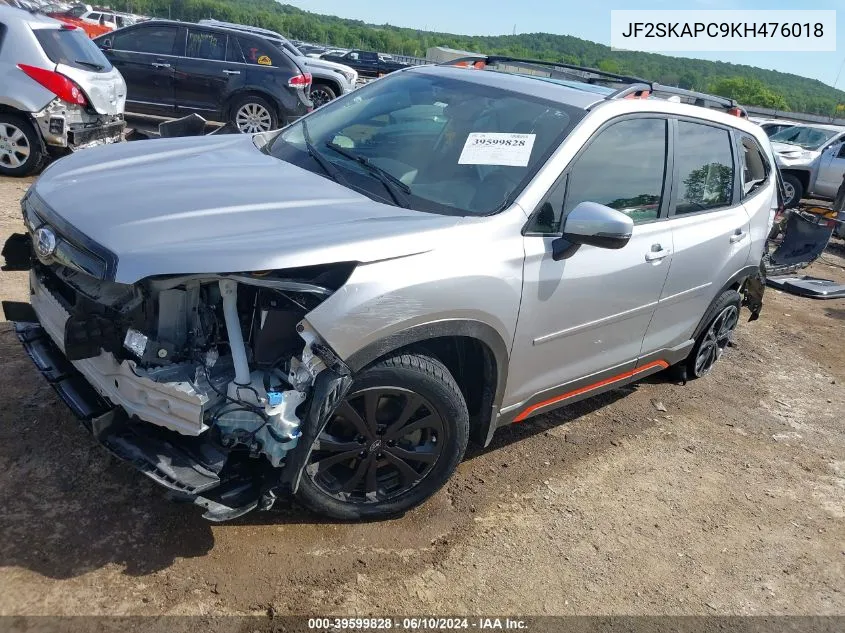 JF2SKAPC9KH476018 2019 Subaru Forester Sport