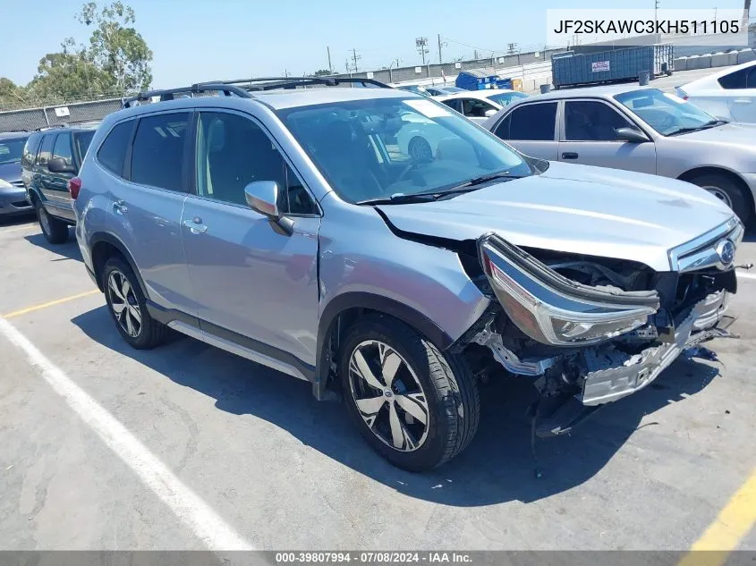 2019 Subaru Forester Touring VIN: JF2SKAWC3KH511105 Lot: 39807994