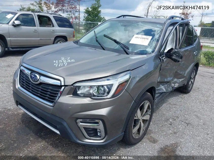 JF2SKAWC3KH474119 2019 Subaru Forester Touring