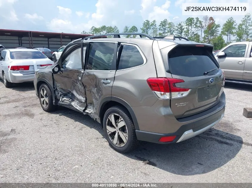 JF2SKAWC3KH474119 2019 Subaru Forester Touring