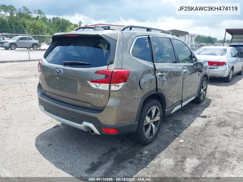 2019 Subaru Forester Touring VIN: JF2SKAWC3KH474119 Lot: 40110898