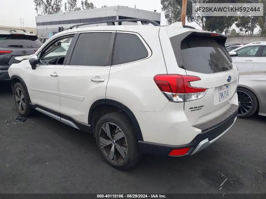 2019 Subaru Forester Touring VIN: JF2SKAWC1KH592444 Lot: 40115186