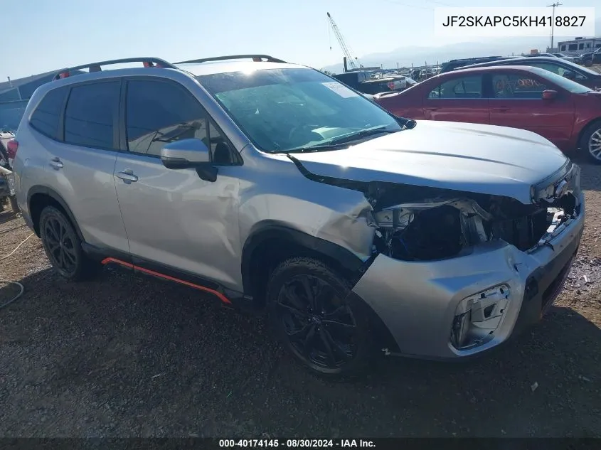 JF2SKAPC5KH418827 2019 Subaru Forester Sport