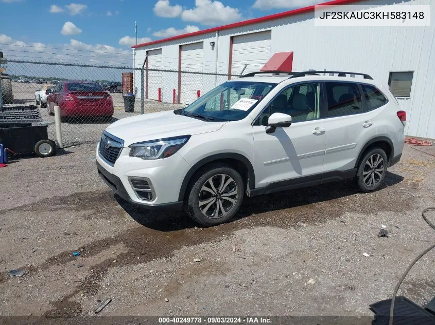 JF2SKAUC3KH583148 2019 Subaru Forester Limited