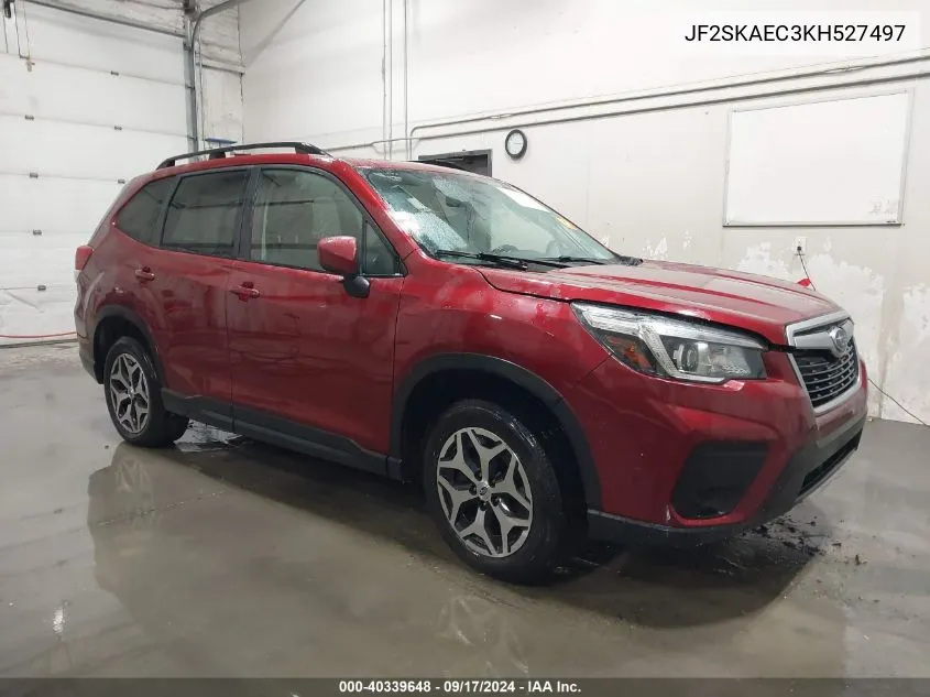 2019 Subaru Forester Premium VIN: JF2SKAEC3KH527497 Lot: 40339648