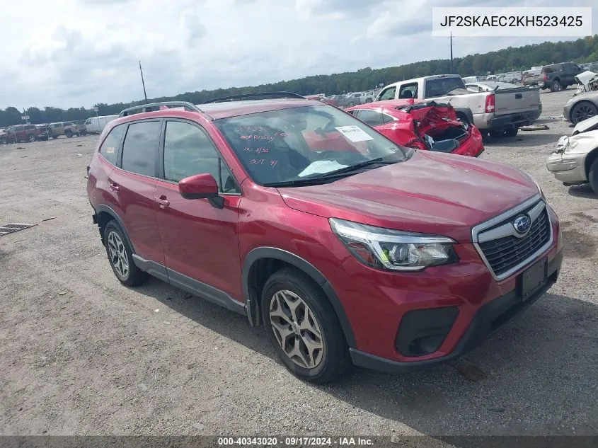 2019 Subaru Forester Premium VIN: JF2SKAEC2KH523425 Lot: 40343020