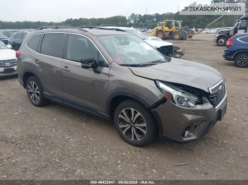 2019 Subaru Forester Limited VIN: JF2SKASC6KH549501 Lot: 40422847