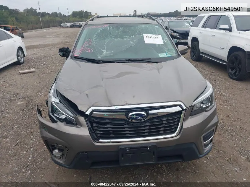 2019 Subaru Forester Limited VIN: JF2SKASC6KH549501 Lot: 40422847