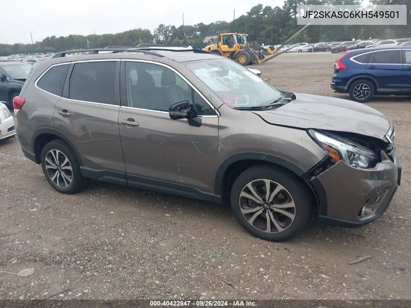 2019 Subaru Forester Limited VIN: JF2SKASC6KH549501 Lot: 40422847