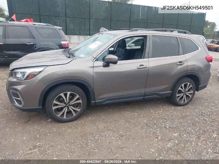 2019 Subaru Forester Limited VIN: JF2SKASC6KH549501 Lot: 40422847