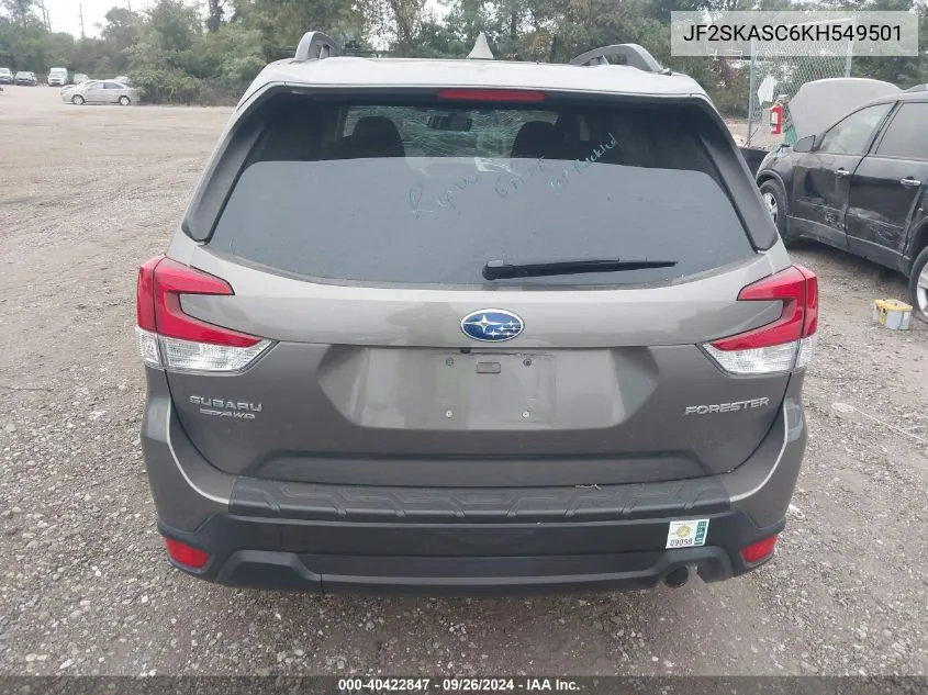 2019 Subaru Forester Limited VIN: JF2SKASC6KH549501 Lot: 40422847