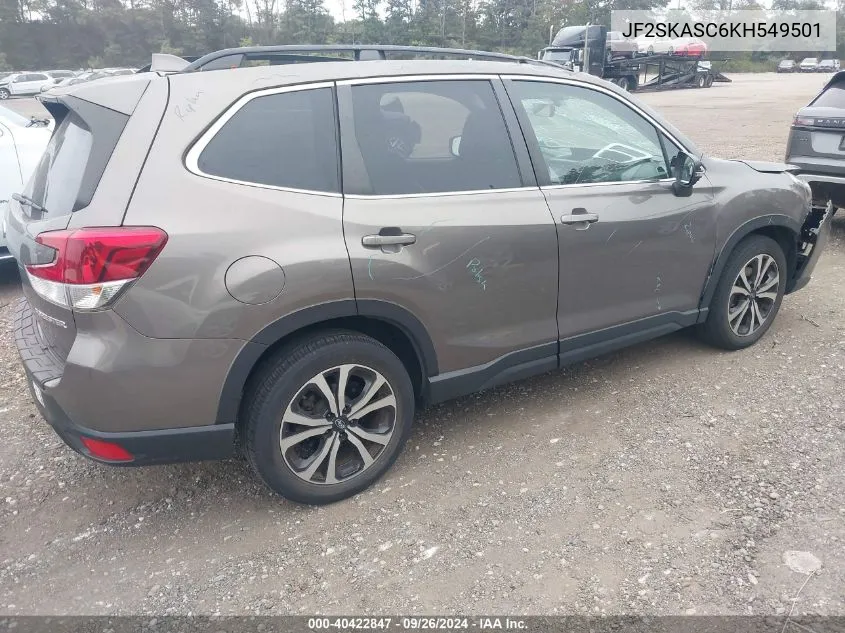 JF2SKASC6KH549501 2019 Subaru Forester Limited