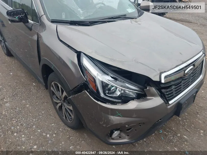 2019 Subaru Forester Limited VIN: JF2SKASC6KH549501 Lot: 40422847