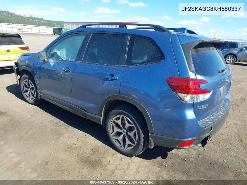 2019 Subaru Forester Premium VIN: JF2SKAGC8KH580337 Lot: 40437989