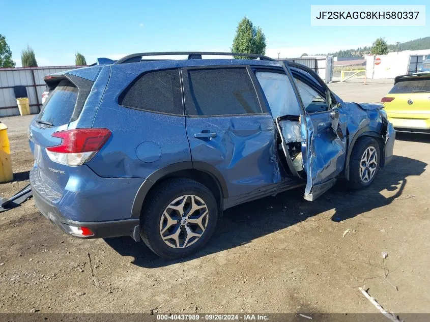 2019 Subaru Forester Premium VIN: JF2SKAGC8KH580337 Lot: 40437989