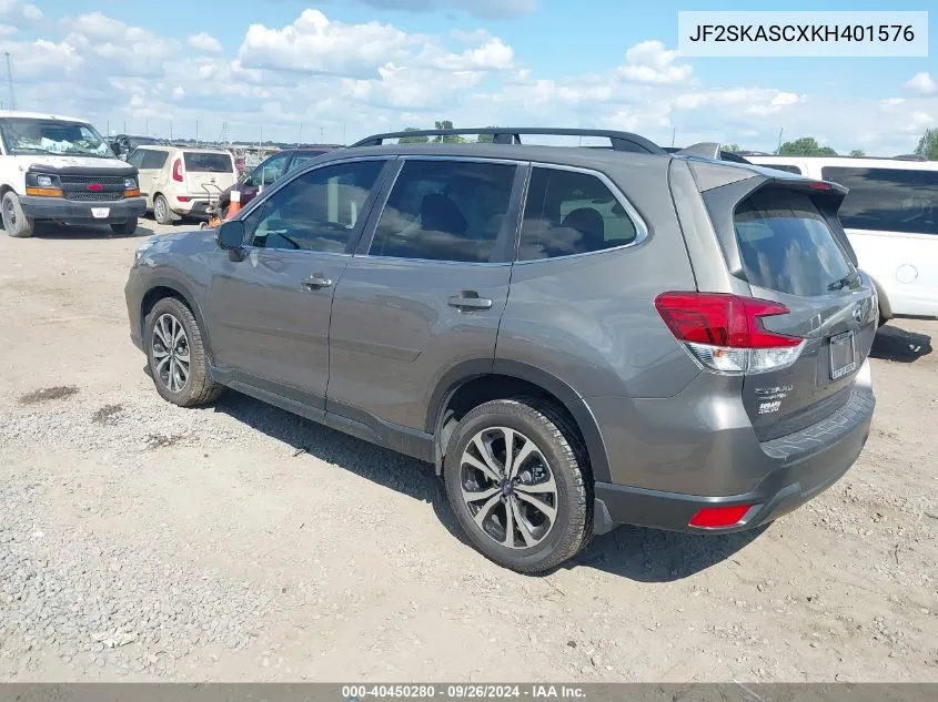 JF2SKASCXKH401576 2019 Subaru Forester Limited