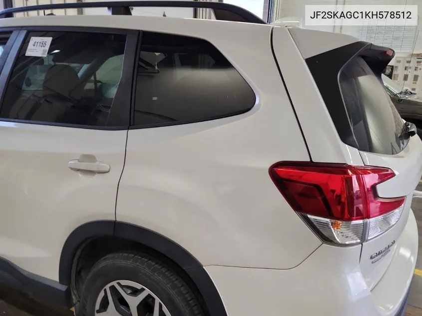 2019 Subaru Forester Premium VIN: JF2SKAGC1KH578512 Lot: 40460779