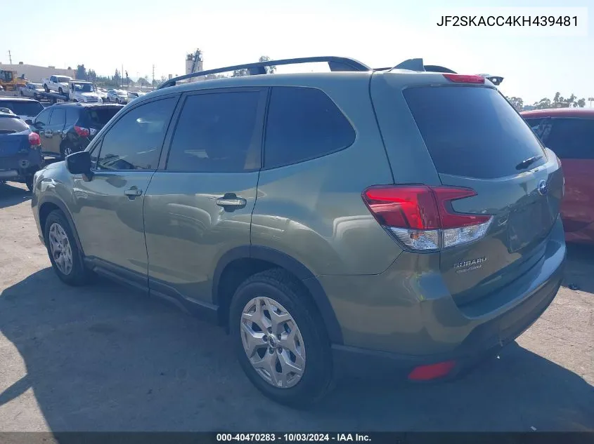 JF2SKACC4KH439481 2019 Subaru Forester