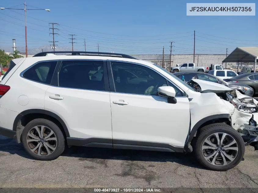 JF2SKAUC4KH507356 2019 Subaru Forester Limited