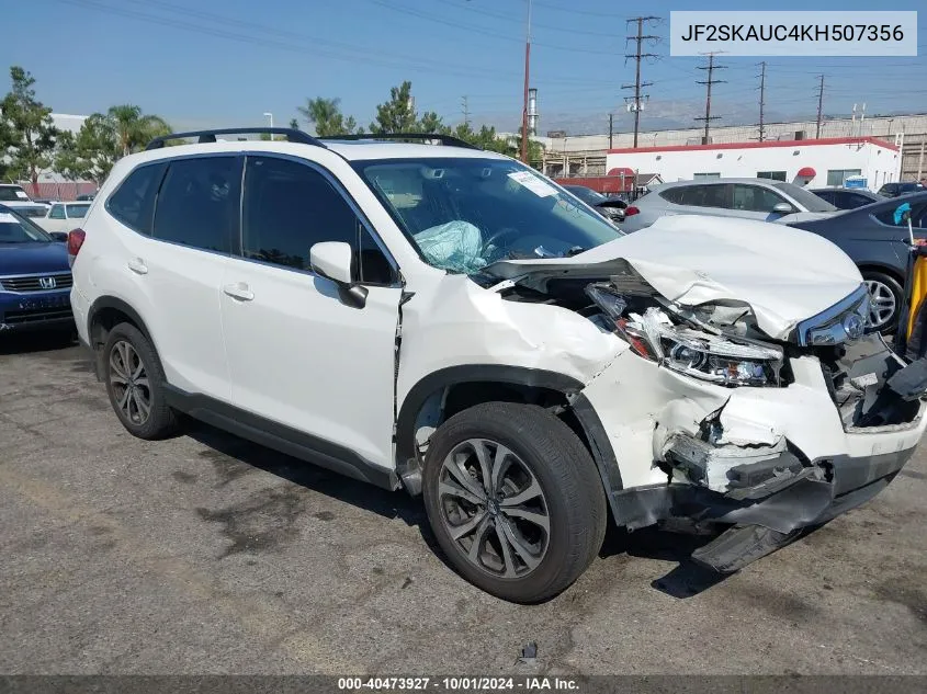 JF2SKAUC4KH507356 2019 Subaru Forester Limited