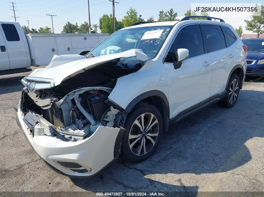 JF2SKAUC4KH507356 2019 Subaru Forester Limited