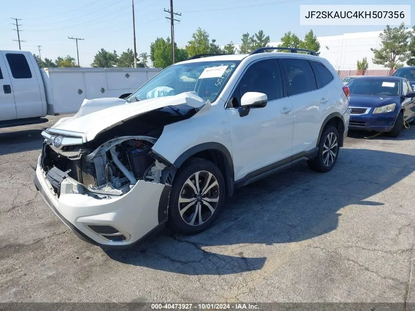 JF2SKAUC4KH507356 2019 Subaru Forester Limited