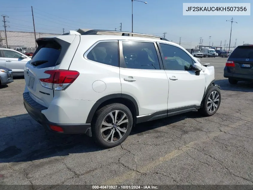 JF2SKAUC4KH507356 2019 Subaru Forester Limited