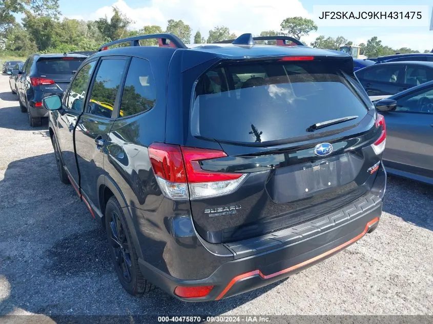 JF2SKAJC9KH431475 2019 Subaru Forester Sport