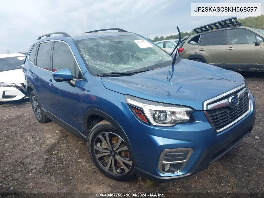 2019 Subaru Forester Limited VIN: JF2SKASC8KH568597 Lot: 40487755