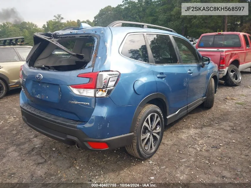 2019 Subaru Forester Limited VIN: JF2SKASC8KH568597 Lot: 40487755