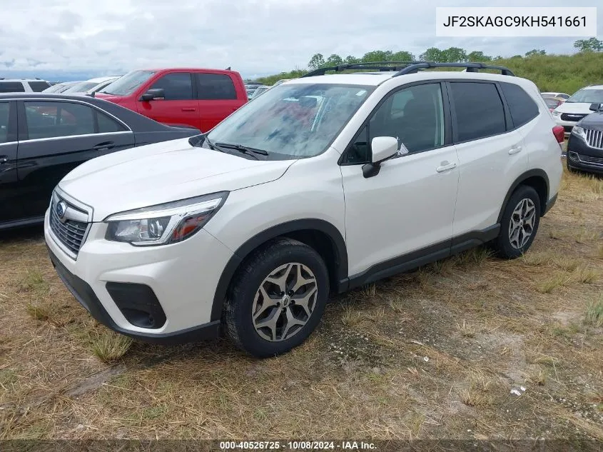 2019 Subaru Forester Premium VIN: JF2SKAGC9KH541661 Lot: 40526725