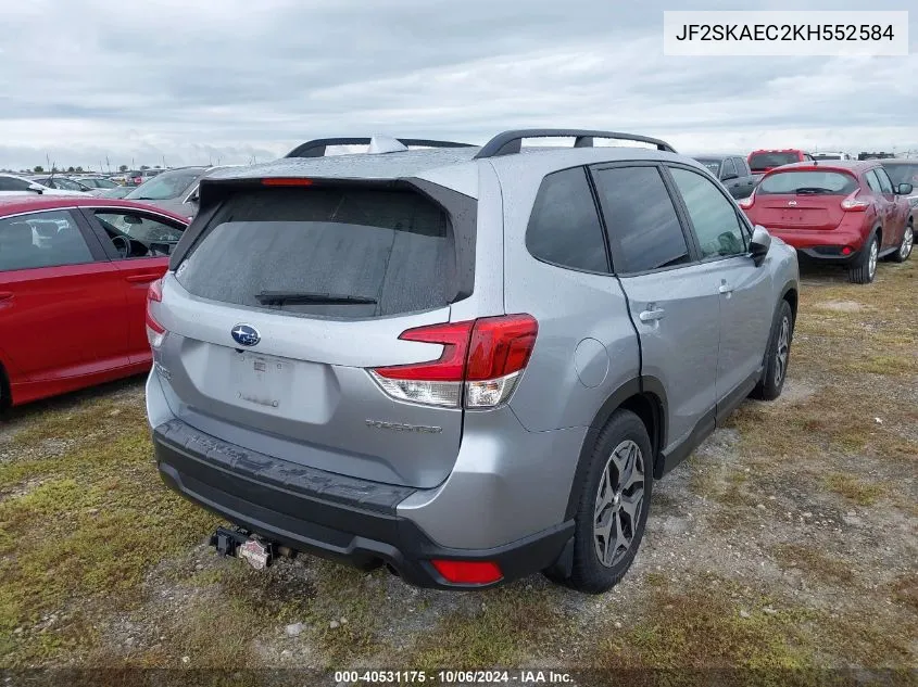 2019 Subaru Forester Premium VIN: JF2SKAEC2KH552584 Lot: 40531175