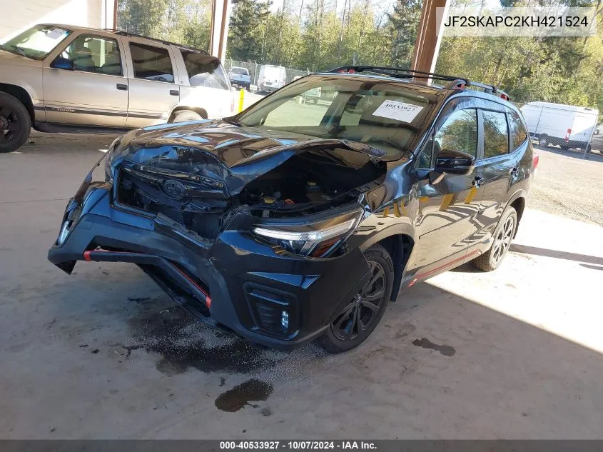 2019 Subaru Forester Sport VIN: JF2SKAPC2KH421524 Lot: 40533927