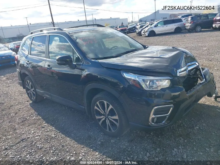 2019 Subaru Forester Limited VIN: JF2SKAUC6KH522604 Lot: 40534485