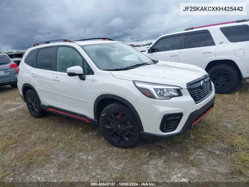 JF2SKAKCXKH425442 2019 Subaru Forester Sport