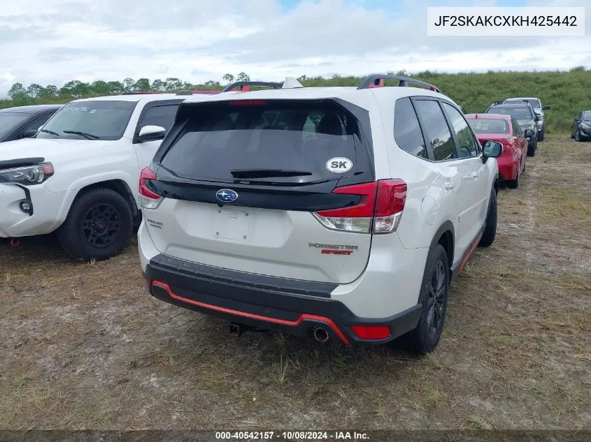 JF2SKAKCXKH425442 2019 Subaru Forester Sport