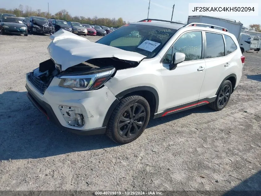 2019 Subaru Forester Sport VIN: JF2SKAKC4KH502094 Lot: 40709819