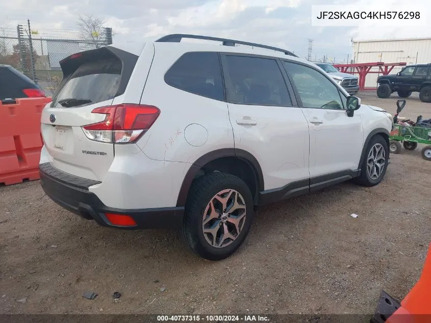 JF2SKAGC4KH576298 2019 Subaru Forester Premium